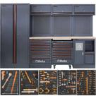 Armário Mobiliário para oficina tampo em madeira com kit 268 ferramentas - C45PRO 2.0W