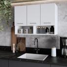 Armário Modular 3 Portas Parede Aereo Cozinha Suspenso Multiuso