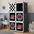 Armário Modular 6 Portas Organizador Compacto Black Para Roupas Sapatos Brinquedos