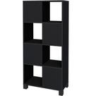 Armário Multiuso 02 Portas com Nichos Wally Preto - Lyam Decor Armário Multiuso 02 Portas com Nichos Wally Preto - Lyam Decor