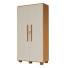 Armário Multiuso 100% Mdf 2 Portas C/ Chave Dream Off White/naturale