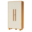 Armário Multiuso 100% MDF 2 Portas c/ Chave Londres Naturale/Off White