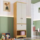 Armário Multiuso 2 Portas 1 Gaveta 61,70cm 100% MDF Pupilo Espresso Móveis