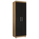 Armario Multiuso 2 Portas 190x60 Cm Sabrina Amendoa Preto Reajl Moveis Amendoa Preto Armario Multiuso 2 Portas 190x60 Cm Sabrina Amendoa Preto Reajl Moveis Amendoa Preto