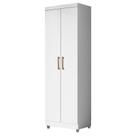 Armário Multiuso 2 Portas 2000191 Branco Tx com Pés Cinza - Aramóveis Armário Multiuso 2 Portas 2000191 Branco Tx com Pés Cinza - Aramóveis