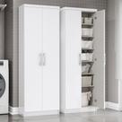 Armário Multiuso 2 Portas 6 Prateleiras Branco - Henn