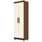 Armário Multiuso 2 Portas 60cm Hebrom V01 Imbuia Champanhe - Lyam Decor