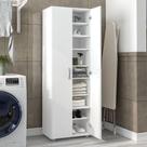 Armário Multiuso 2 Portas 8 Prateleiras Alto Limeira Branco Bp - Politorno Armário Multiuso 2 Portas 8 Prateleiras Alto Limeira Branco Bp - Politorno