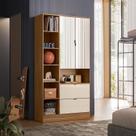 Armário Multiuso 2 Portas Ambiente Joy Amêndola Off White com Espelho Demóbile Armário Multiuso 2 Portas Ambiente Joy Amêndola Off White com Espelho Demóbile