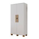 Armario multiuso 2 portas chave branco mdf Dacar Carmolar