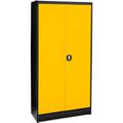 Armário Multiuso 2 Portas, Modular, Vonder Preto e Amarelo