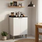 Armário Multiuso 2 Portas para Cozinha Área Gourmet Escritório Área de Churrasco Carol