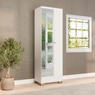 Armário Multiuso 56cm c/ Espelho 2 Portas 5 Prateleiras BR