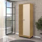 Armário Multiuso Ambiente Versatill 2 Portas com Chave Carvalho Americano Off White - Incorplac