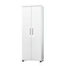 Armário Multiuso Arezzo 2 Portas 4 Rodízios Branco J&A Móveis