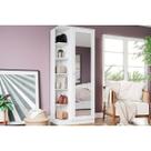 Armário Multiuso Casal Duetto 1 Porta c/Espelho Branco - Henn