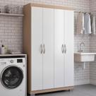 Armário Multiuso DM-580 4 Portas 8 Prateleiras MDF-MDP 109,5cm Brancoriviera Ditália Móveis Armário Multiuso DM-580 4 Portas 8 Prateleiras MDF-MDP 109,5cm Brancoriviera Ditália Móveis