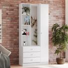 Armário Multiuso Doha 1 Porta 3 Gavetas com Nichos decorativos