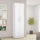 Armário Multiuso Escritório NT4045 com 2 Portas e Prateleiras Branco/New Armário Multiuso Escritório NT4045 com 2 Portas e Prateleiras Branco/New
