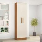 Armário Multiuso Escritório NT4045 com 2 Portas e Prateleiras Marrom/Freijó Trend/Off White Tx