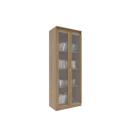 Armário Multiuso Lavanderia AM-3111 c/ 2 Portas c/ Vidro Amêndoa - Tecno Mobili Armário Multiuso Lavanderia AM-3111 c/ 2 Portas c/ Vidro Amêndoa - Tecno Mobili