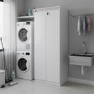 Armário Multiuso Lavanderia com 2 Portas Chave 60cm Multimóveis CR30050
