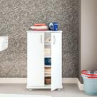 Armário Multiuso Limeira 99cm Com 2 Portas Para Organização Em Mdp/mdf Branco Politorno
