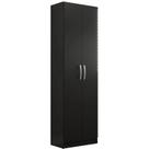 Armário Multiuso Milão com 2 Portas e 4 Prateleiras Evidencia Cor Preto Armário Multiuso Milão com 2 Portas e 4 Prateleiras Evidencia Cor Preto