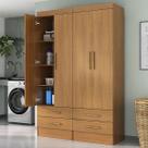 Armário Multiuso Modulare 4 Portas 4 Gavetas Cinamomo - Panorama Móveis