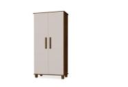 Armário Multiuso Organizador Berlim 2 Portas Malbec/Off White- Luapa Moveis