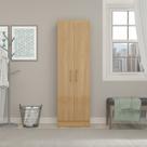 Armário Multiuso Organizador com 2 Portas 52x170cm Carvalho