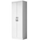 Armário Multiuso Organizador Lavanderia 2 Portas 3 Prateleiras 1,70m New Aramóveis Branco