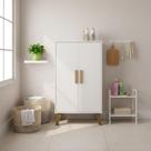 Armário Multiuso Organizador Lavanderia Sapateira 2 Portas Monica Cores - MJM Casa dos Moveis Cor:Branco