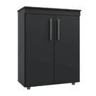 Armário Multiuso Organizador Office 2 Portas Advantage Preto Batrol
