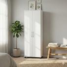 Armário Multiuso Organizador Para Lavanderia/ Cozinha 2 Portas 4 Prateleiras Inglaterra Branco JA