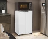 Armário Multiuso Organizador Sapateira 2 portas com rodizíos Pratic branco ENVIA SOMENTE 01 UN