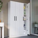 Armário Multiuso Riviera 4 Portas 8 Prateleiras Branco - Irm Móveis