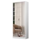 Armário Multiuso Sapateira 2 Portas com Espelho Grife Branco 21510 Demóbile Armário Multiuso Sapateira 2 Portas com Espelho Grife Branco 21510 Demóbile