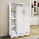 Armário Multiuso Sapateira Elite Branco com Nicho Decorativo - Demóbile