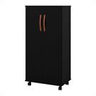 Armário Multiuso Sapateira Quarto Com Rodinhas Naiara Cor - Preto - MJM Casa dos Móveis