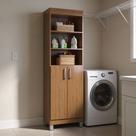 Armário Multiuso Versati c 2 Portas e 5 Prateleiras Divisível Para Escritório Quarto Lavanderia Poquema