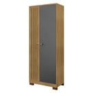 Armário Multiuso Versatile 2 Portas Com Chave Carvalho Americano Grafite - Incorplac