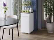 Armário Multiuso Zoe 1 Porta Compacto para Cozinha e Área de Serviço Branco Mobília Decor