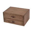 Armário organizador de mesa DDYURI Wood 2 Drawer Dark