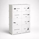 Armário Organizador Modular 8 Nichos com Prateleiras