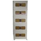 Armário Organizador Modular Empilhável 5 Nichos com Rodinhas 360, Leve e Ideal para Casa