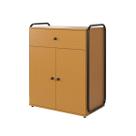 Armário Organizador Multifuncional Reforçado Estilo Industrial Metal MDF Compacto