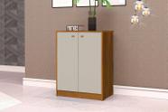Armário Organizador Multiuso Balcão 2 Portas Office Escritório OffWhite com Nature - Rede Móveis Armário Organizador Multiuso Balcão 2 Portas Office Escritório OffWhite com Nature - Rede Móveis