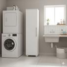 Armário Organizador Multiuso Para Lavanderia/Cozinha 1 Porta 4 Prateleiras Sofia Branco - JA