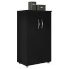 Armário Organizador Multiuso Rosana 2 Portas Preto - Abmaza Armário Organizador Multiuso Rosana 2 Portas Preto - Abmaza
